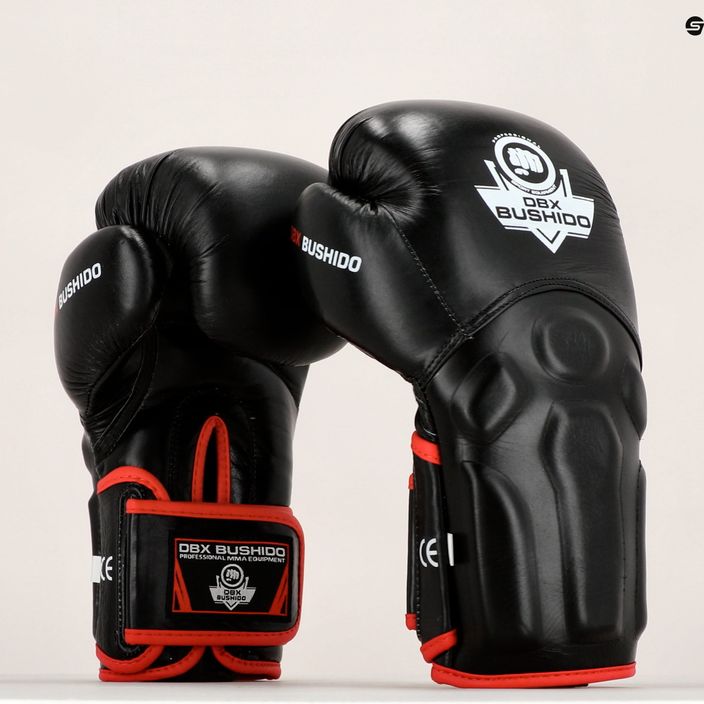 Боксови ръкавици Bushido със система за защита на китката черни Bb2-12oz 8