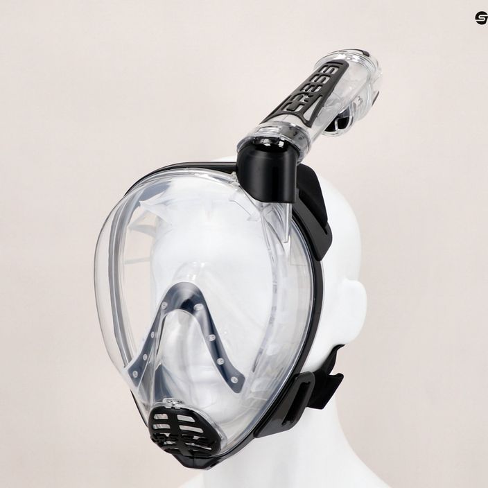Cressi Duke Dry пълнолицева маска за гмуркане с шнорхел черна XDT000050 6