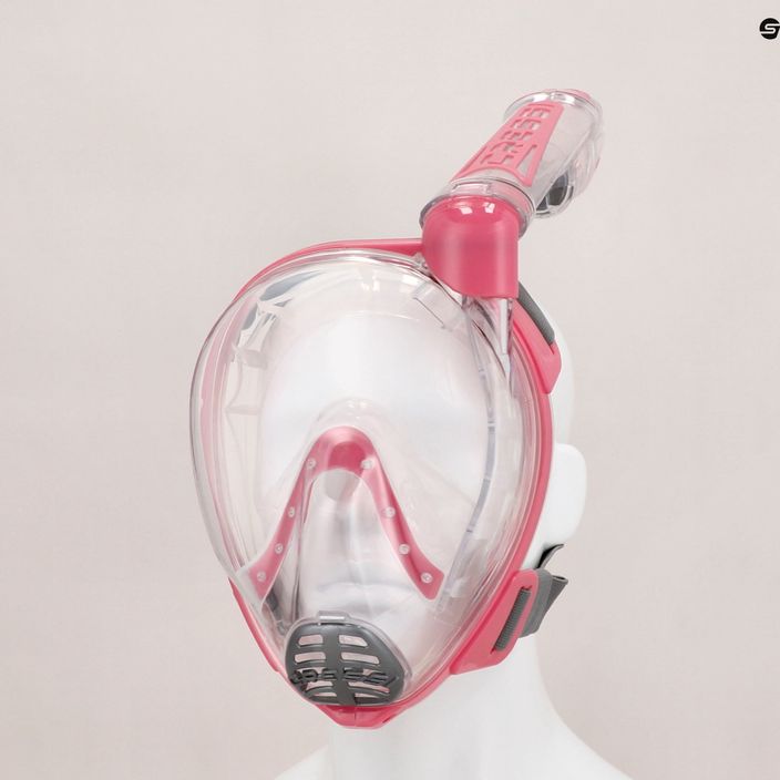 Cressi Duke Dry пълнолицева маска за гмуркане с шнорхел розова XDT000040 5