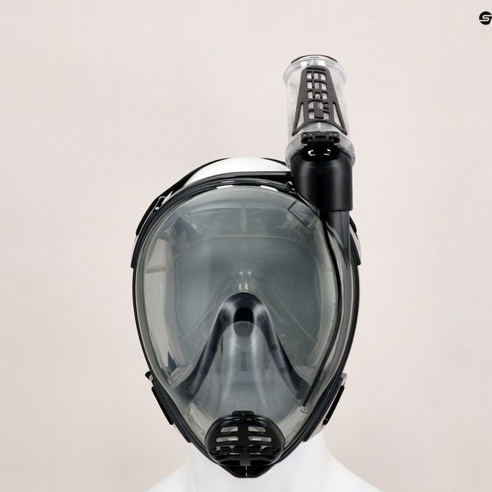 Cressi Duke Dry пълнолицева маска за гмуркане с шнорхел черна/сива XDT060050 7