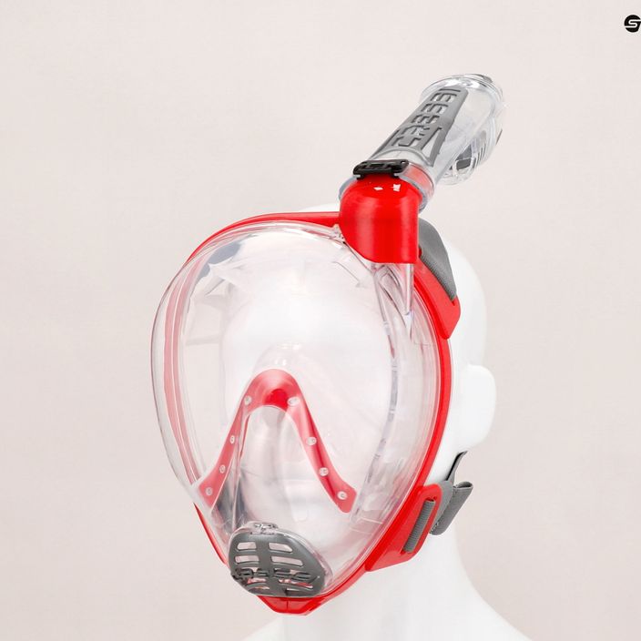 Cressi Duke Dry пълнолицева маска за гмуркане с шнорхел червена XDT000058 5