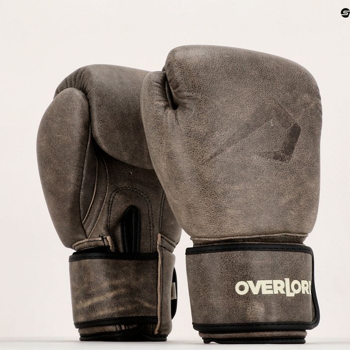 Кафяви боксови ръкавици Overlord Old School 100006-BR/10OZ 12