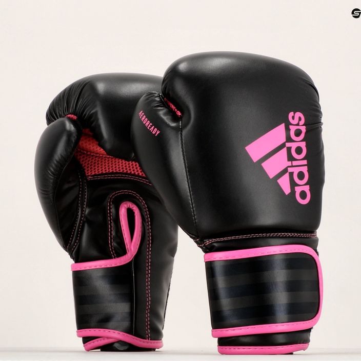 adidas Hybrid 80 боксови ръкавици черни/розови ADIH80 7