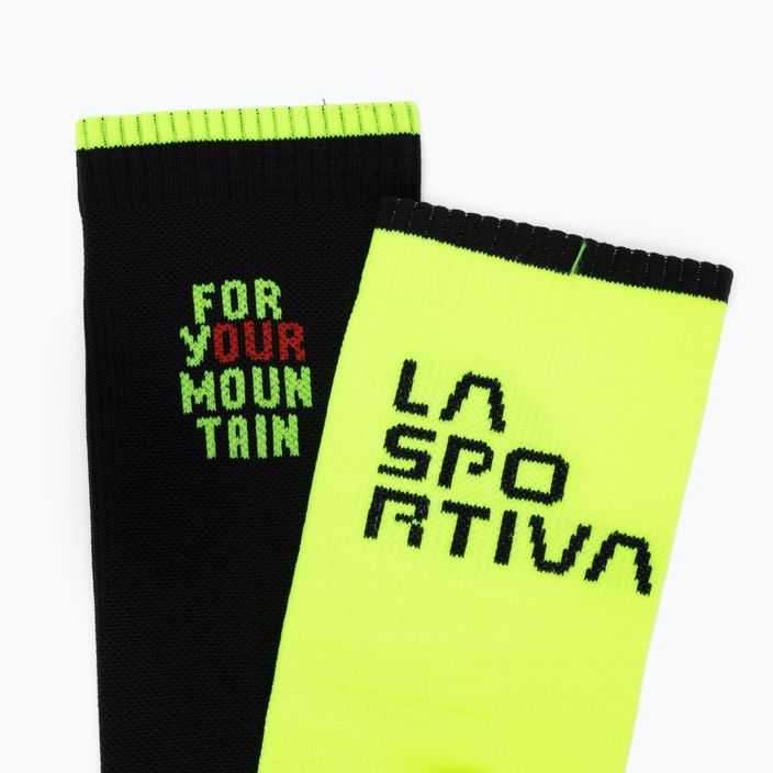 LaSportiva For Your Mountain чорапи за бягане жълто и черно 69R999720 4