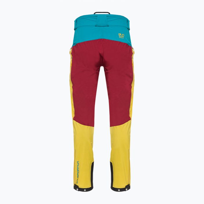 Мъжки панталони за туризъм La Sportiva Crizzle EVO Shell с мембрана в жълто-кафяв цвят L76723320 2