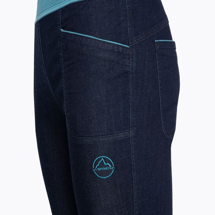 Дамски туристически панталони La Sportiva Miracle Jeans jeans/topaz 3