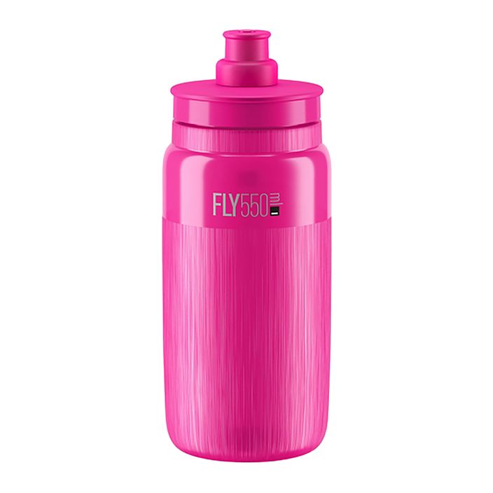 Elite FLY Tex 550 ml прозрачна/розова флуоресцентна бутилка за велосипед 2