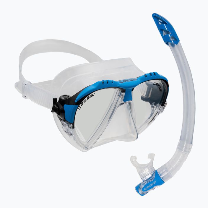 Комплект за гмуркане Cressi Matrix + Gamma маска + шнорхел син DS302501