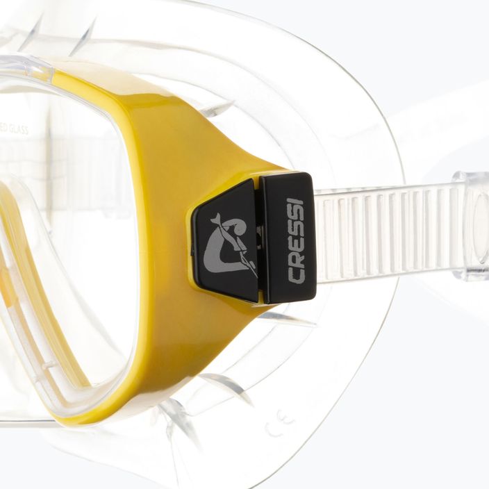Cressi Onda прозрачна/жълта маска за гмуркане 4