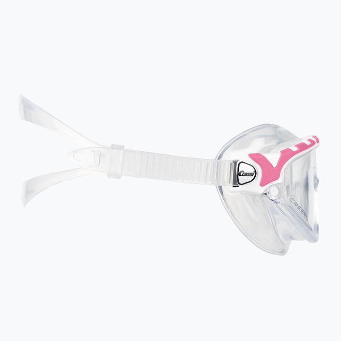 Cressi Skylight прозрачна/бяла розова маска за плуване DE203340 3
