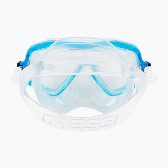 Детски комплект с шнорхел Cressi Ondina + горна маска + шнорхел Clear Aquamarine DM1010133 5