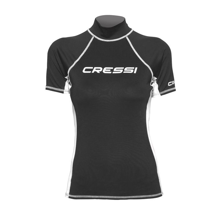 Дамски бански костюм Cressi Rash Guard S/SL черен/бял LW476853 2