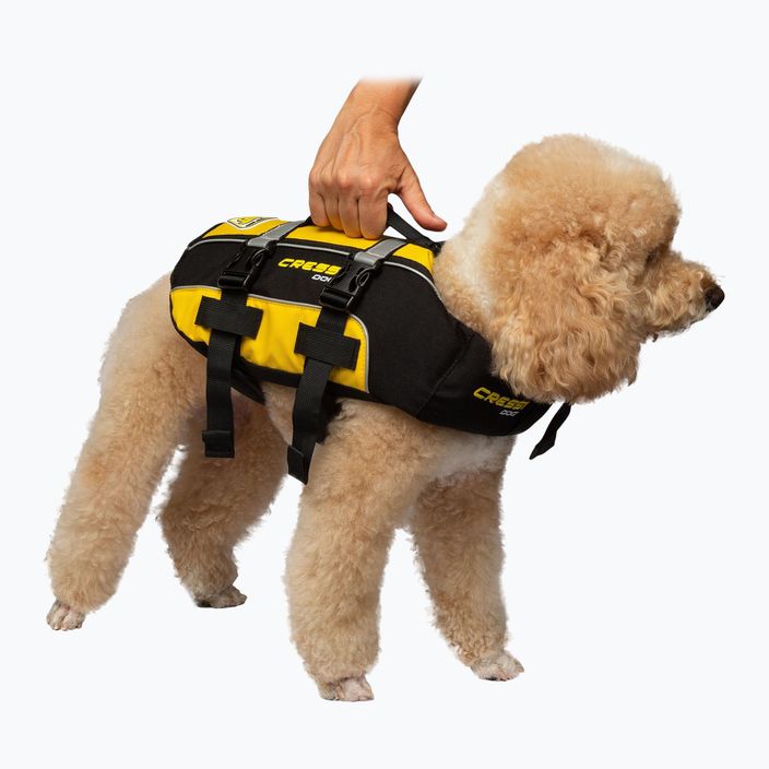 Спасителна жилетка за куче Cressi Dog Life Jacket black/yellow 3