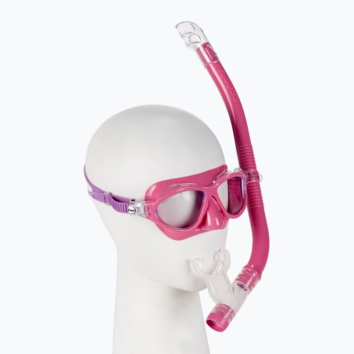 Cressi Moon Kid комплект за гмуркане + маска с горна светлина + шнорхел розов DM200740 2