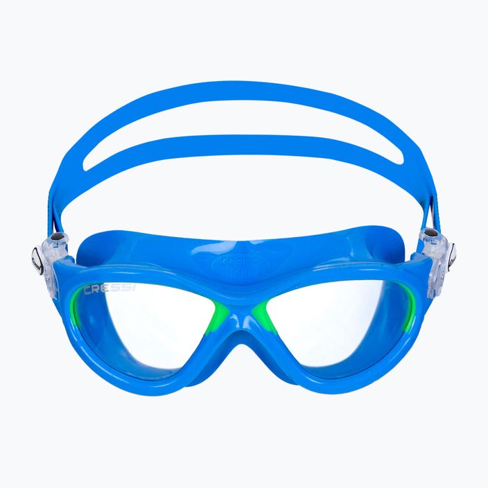 Детска маска за плуване Cressi Mini Cobra синьо-зелена DE202021 2