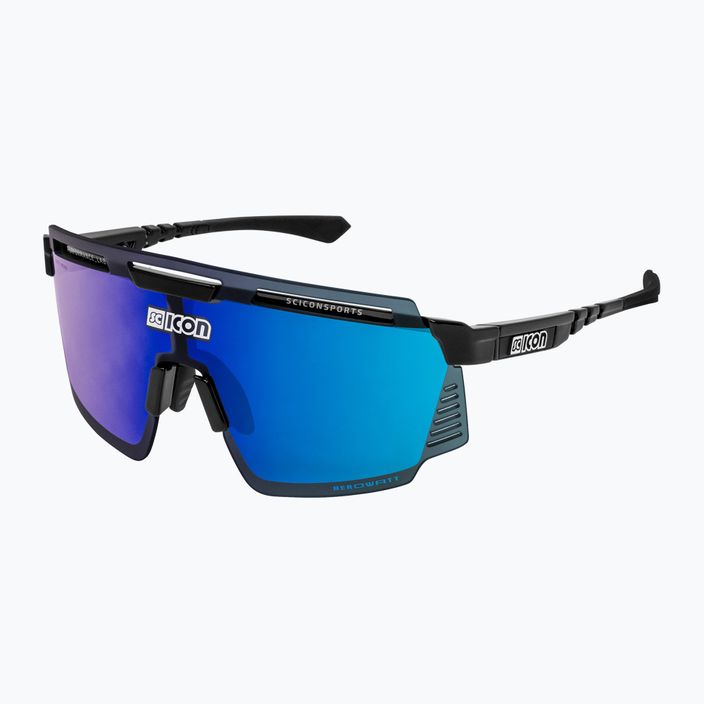 SCICON Aerowatt черни гланцови/scnpp многоогледални сини очила за колоездене EY37030200 2