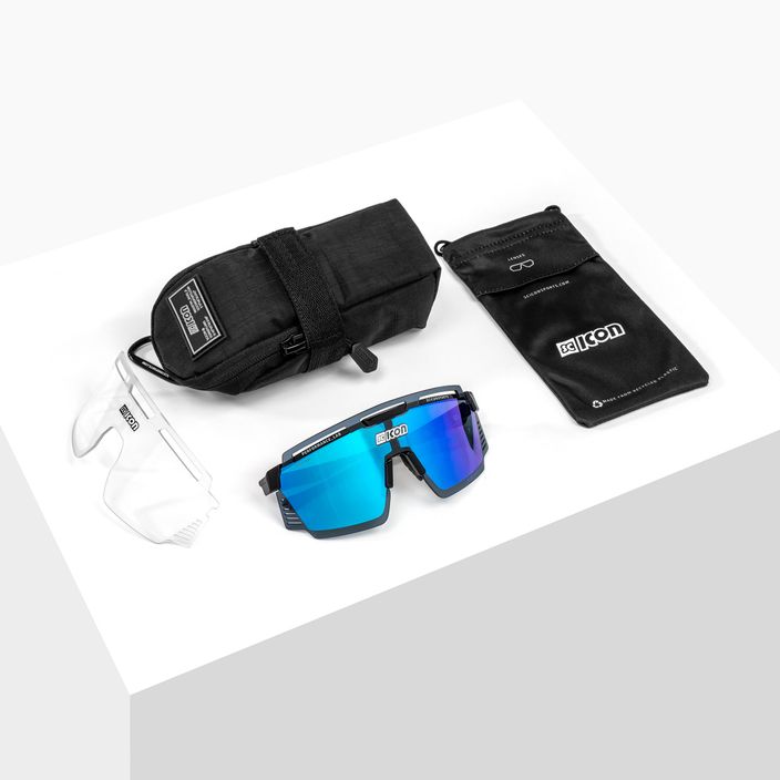 SCICON Aerowatt черни гланцови/scnpp многоогледални сини очила за колоездене EY37030200 6