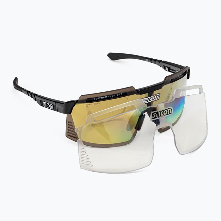 SCICON Aerowatt Foza черни гланц/cnpp мултиогледални бронзови очила за колоездене EY38070200