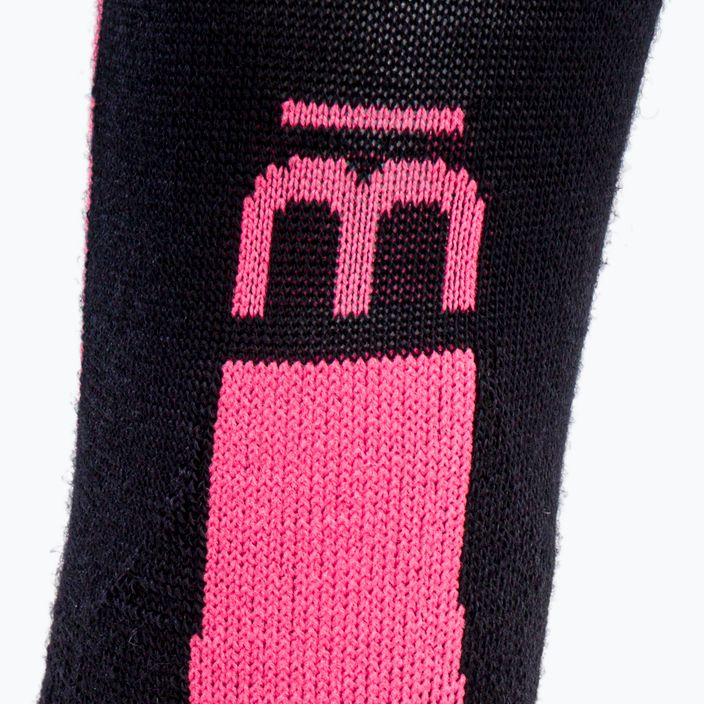 Дамски ски чорапи Mico Heavy Weight Primaloft black/pink CA00119 3
