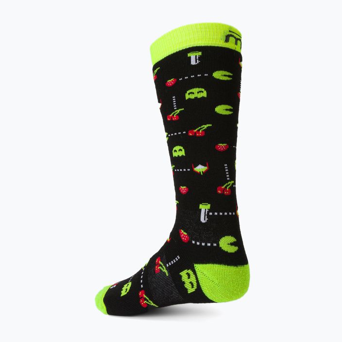 Детски чорапи Mico Medium Weight Warm Control Ski черно-жълти CA02699 2