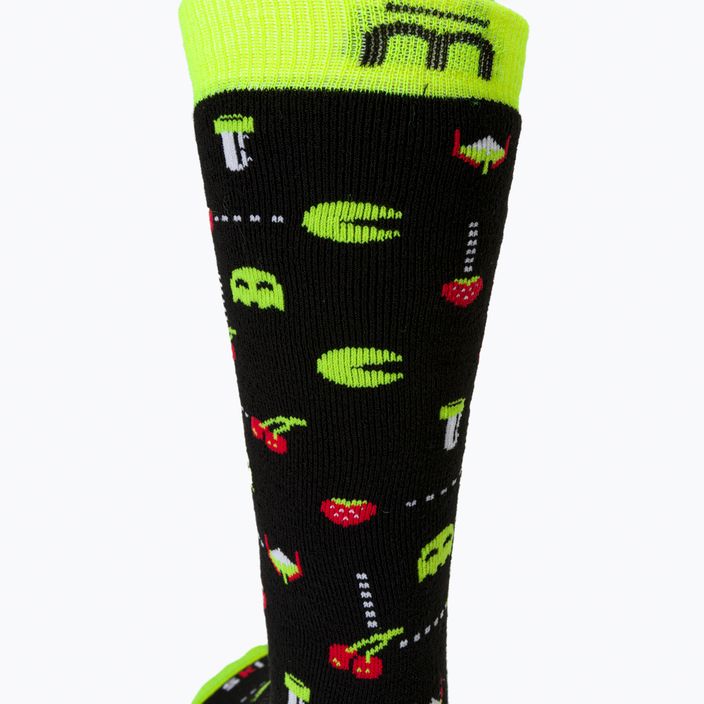 Детски чорапи Mico Medium Weight Warm Control Ski черно-жълти CA02699 3