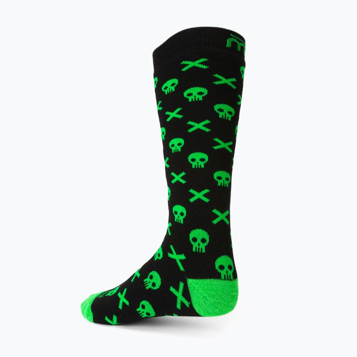 Детски чорапи Mico Medium Weight Warm Control Ski черно-зелени CA02699 2