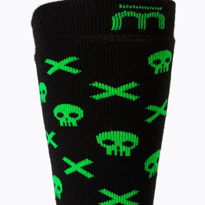 Детски чорапи Mico Medium Weight Warm Control Ski черно-зелени CA02699 3