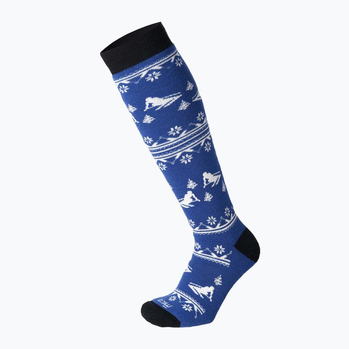 Детски чорапи Mico Medium Weight Warm Control Ski сини CA02699 4