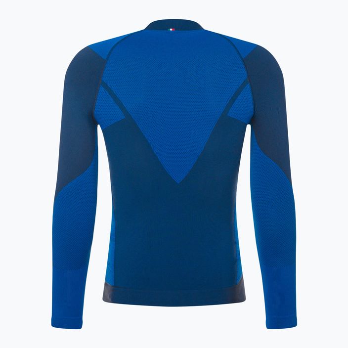 Мъжка термална тениска Mico Warm Control Mock Neck синя IN01851 2