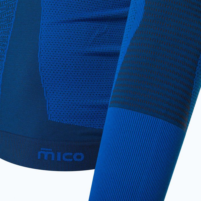 Мъжка термална тениска Mico Warm Control Mock Neck синя IN01851 3