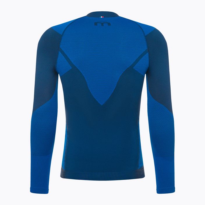 Мъжка термална тениска Mico Warm Control Zip Neck синя IN01852 2