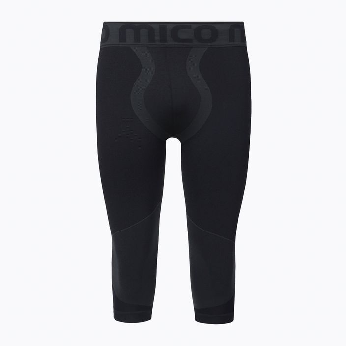 Мъжки термо панталони Mico Warm Control 3/4  черни CM01854