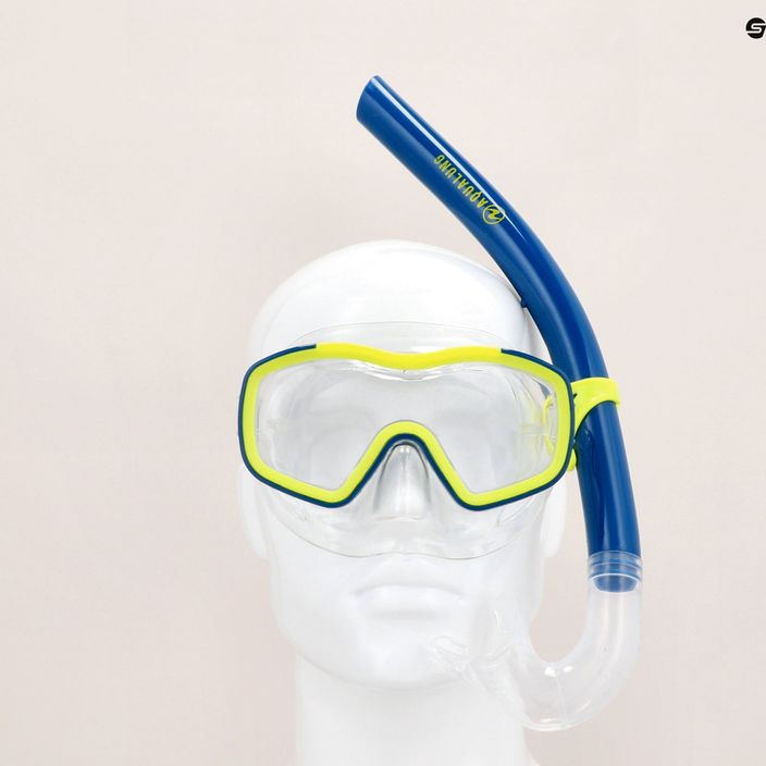 AQUALUNG Raccon комплект за гмуркане маска + шнорхел синьо/жълто SC4000007 12