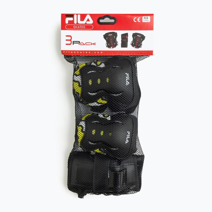 Комплект детски протектори FILA FP Gears black/yellow 9