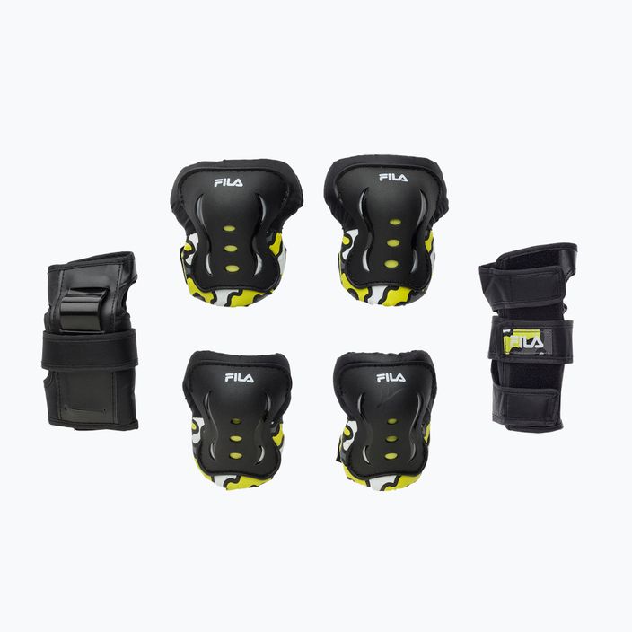 Комплект детски протектори FILA FP Gears black/yellow 10