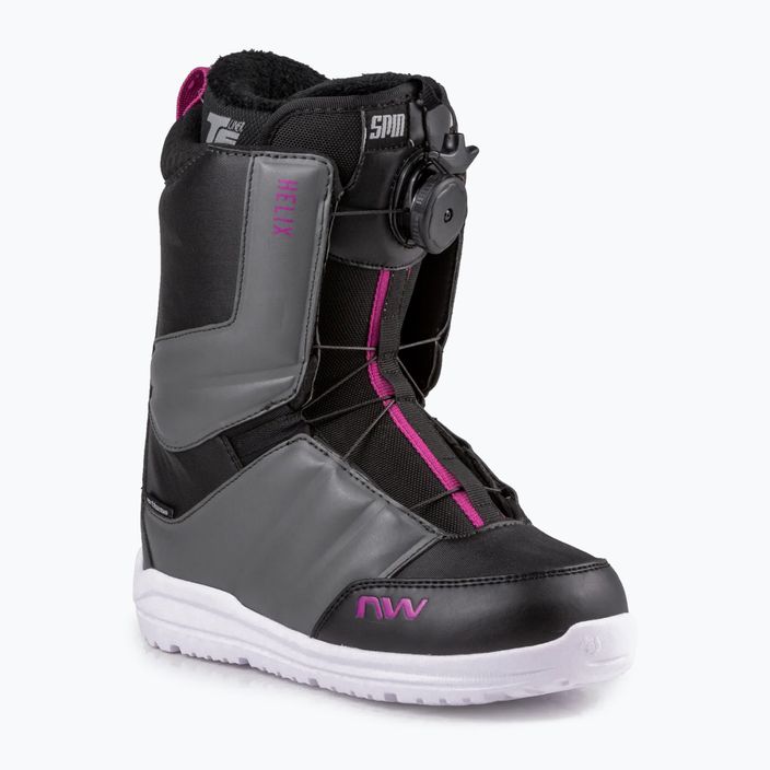 Дамски обувки за сноуборд Northwave Helix Spin черен-сив 70221401 9