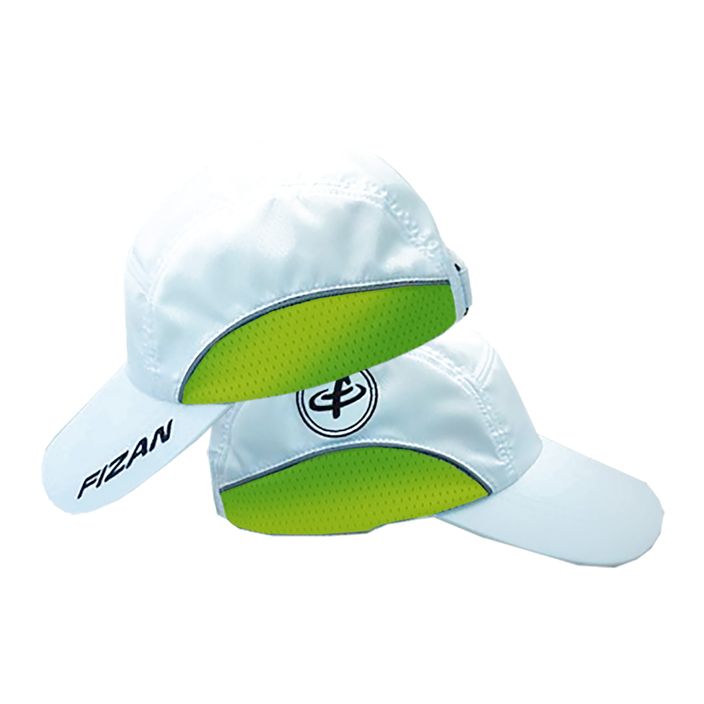 Бейзболна шапка Fizan в бяло и зелено A112 2