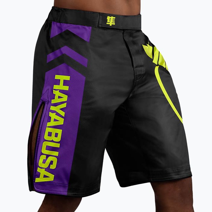 Hayabusa Icon Fight MMA шорти черно/жълто ICFS-BK-L 2