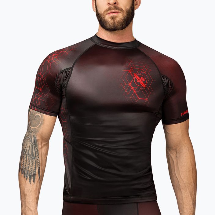 Мъжка предпазна жилетка Hayabusa Geo Rashguard Shortsleeve red