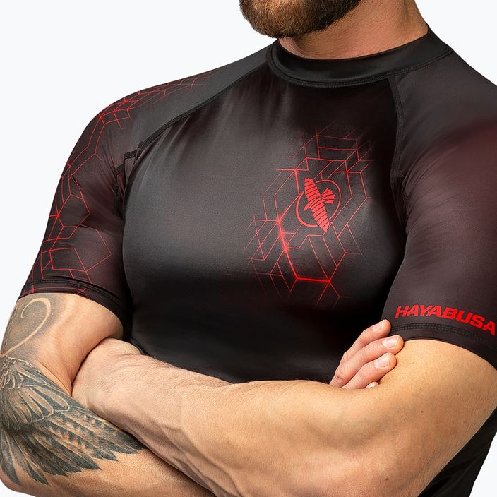 Мъжка предпазна жилетка Hayabusa Geo Rashguard Shortsleeve red 3