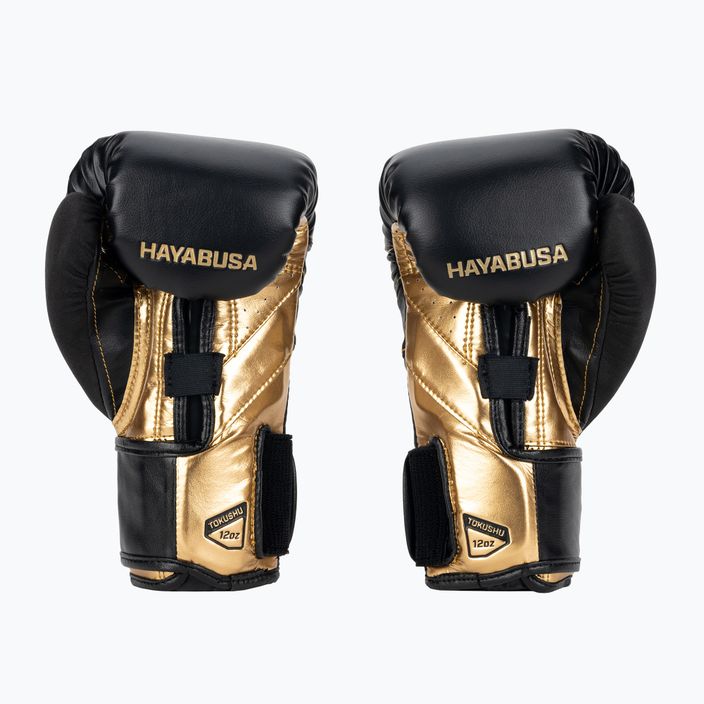Hayabusa T3 черни/златни боксови ръкавици 2