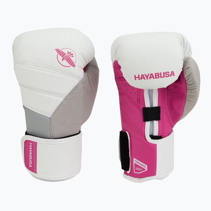 Hayabusa T3 боксови ръкавици бели и розови T314G 3