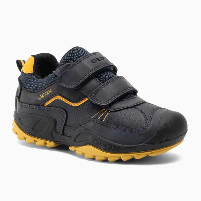 Geox New Savage тъмносини/сиво-жълти младежки обувки