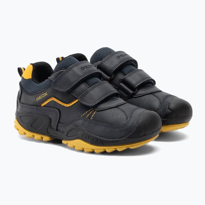 Geox New Savage тъмносини/сиво-жълти младежки обувки 4