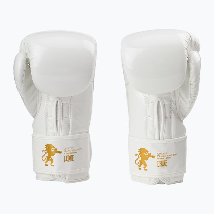 Боксови ръкавици Leone 1947 Black&White white GN059 2