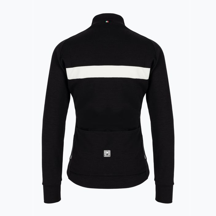 Мъжка блуза за колоездене Santini Adapt Wool Thermal Jersey черен SP216075ADAPTWOOL 2