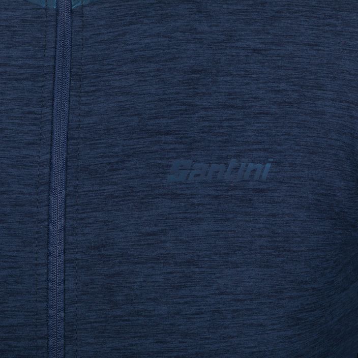 Мъжка блуза за колоездене Santini Colore Puro Thermal Jersey тъмносиньо 3W216075RCOLORPURO 3