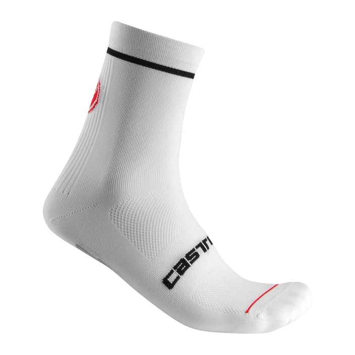 Мъжки чорапи за колоездене Castelli Entrata 13, бели 2