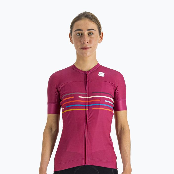 Дамска колоездачна фланелка Sportful Vélodrome, розова 1121032.543