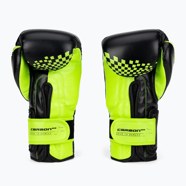 Leone Carbon22 черно-зелени боксови ръкавици GN222 2